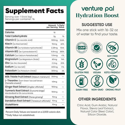 Venture Pal Hydration Packets + Liver Support- Liquid Daily IV Electrolyte - Image 8