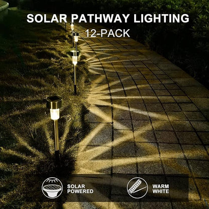 Dream Master Solar Lights Outdoor Waterproof, Stainless Steel LED Landscape - Image 3