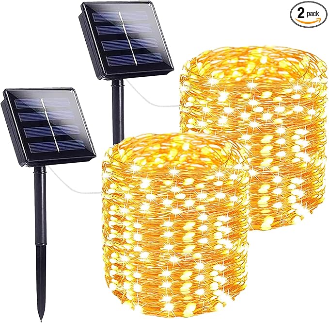 Extra-Long 144FT Solar String Lights by SANJICHA