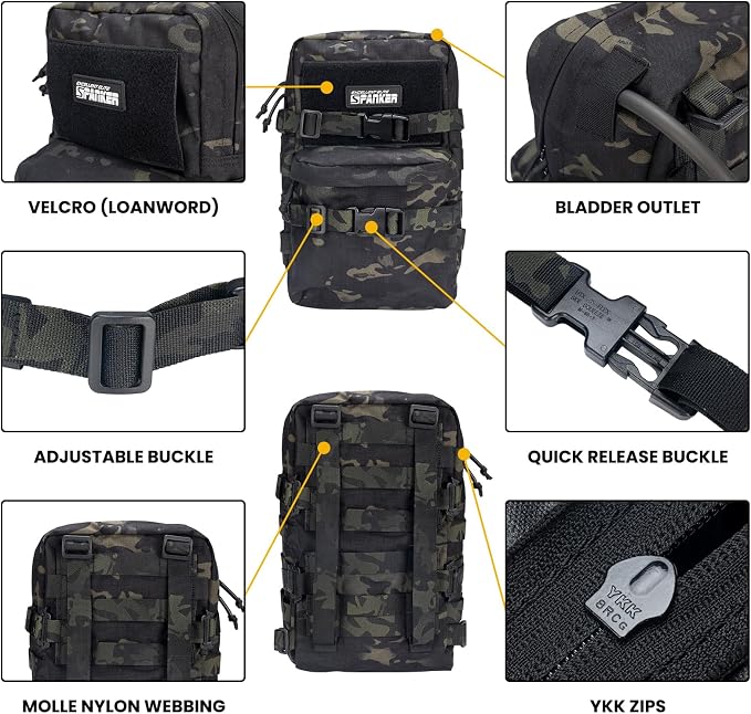 EXCELLENT ELITE SPANKER Tactical MOLLE Hydration Backpack Water Bladder Carrier - Image 3
