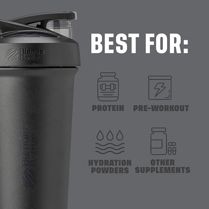 BlenderBottle Sport Sleek Shaker Cup Insulated Stainless Steel Water Bottle - Image 4