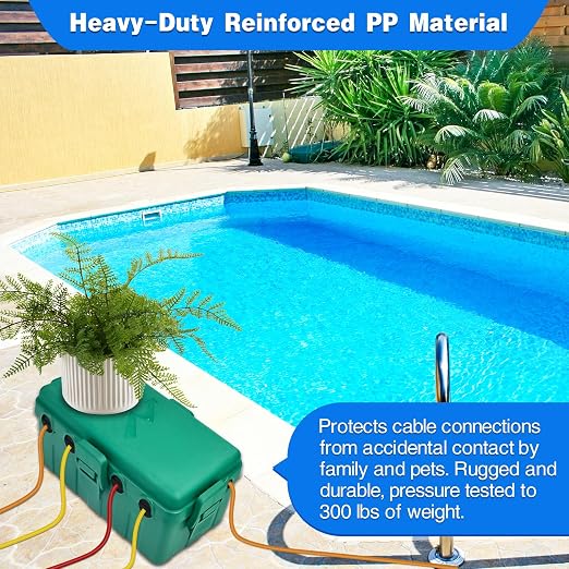 Hrensaw Medium Outdoor Electrical Box, IP54 Waterproof Extension Cord Cover w/6 - Image 4