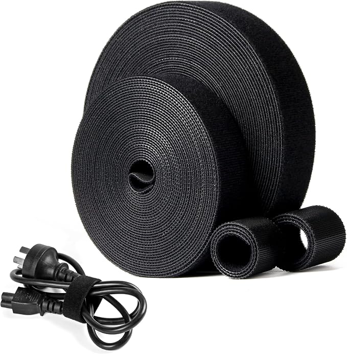 OneLeaf 2 Pack Fastening Cable Management Roll, Free Cutting Cable Straps by OneLeaf