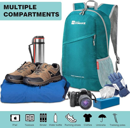 ZOMAKE Lightweight Packable Backpack, Foldable Backpacks Small Daypack - Image 3