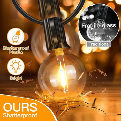 Ollny 150FT Outdoor String Lights, Waterproof Connectable Shatterproof Outside - Image 2