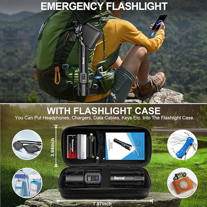 Banral Rechargeable Tactical Flashlights 2000 High Lumens - 5000mAh Super - Image 6