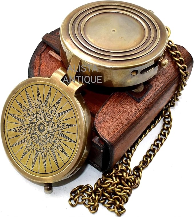 Classic Handmade Antique Functional Brass Compass - Image 2