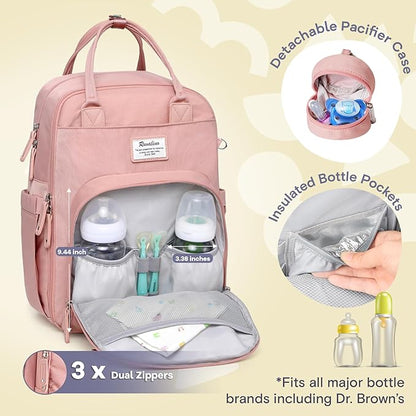 RUVALINO Diaper Bag Backpack, Maternity Baby Changing Bags - Image 2