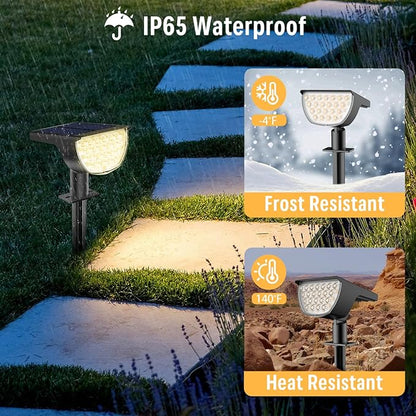 GKGG Solar Lights Outdoor Waterproof IP65, Solar Powered 76 LED 3 Lighting - Image 3