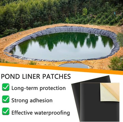 Adnee 2 Pcs Pond Liner Repair Patch-8 x 8 Inches Self-Adhesive EPDM Liner - Image 7