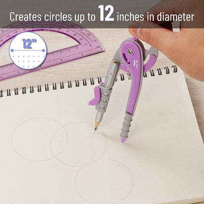 Mr. Pen- Geometry Compass and Protractor Set, 6 Inch Compass, 6 Inch Protractor - Image 3