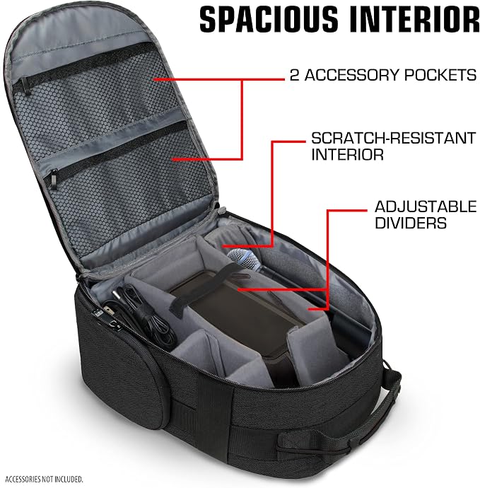 USA Gear Audio Equipment Backpack Fits Audio-Technica System 10, Shure BLX4 - Image 4