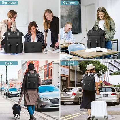 LOVEVOOK Laptop Backpack for Women Work Travel Commuter Backpack Business - Image 6