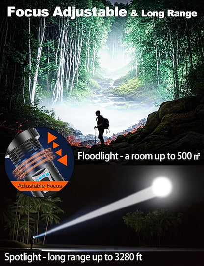 PHIXTON Rechargeable Flashlights High Lumens 10000 Super Bright Long Range - Image 3