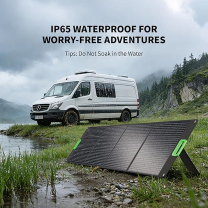 200W Portable Solar Panel for Power Station, Foldable Solar Charger w/ 4 - Image 6