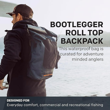 Grundéns Bootlegger Roll Top Backpack, Waterproof, Dark Navy - Image 2