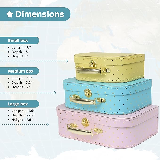 Jewelkeeper Decorative Storage Boxes Set of 3 - Image 3