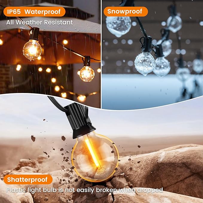 OHLUX Outdoor String Lights, 180FT LED Patio Lights - Image 3
