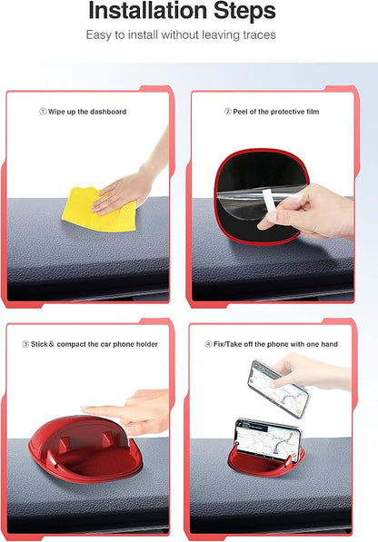 Loncaster Car Phone Holder, Car Phone Mount Silicone Car Pad Mat - Image 5