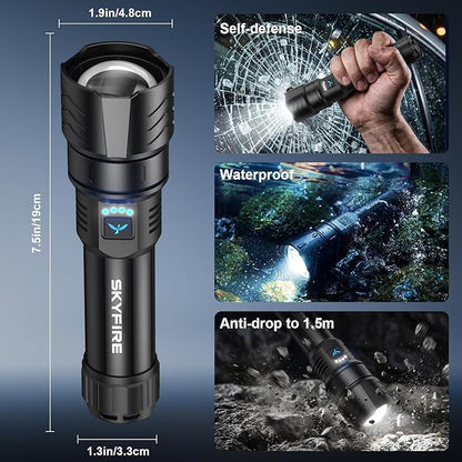 SKYFIRE Rechargeable Flashlights High Lumens - Image 7