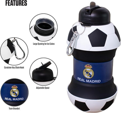 Maccabi ART Real Madrid Clip-On Collapsible 1 Liter, 34 oz. size BPA-Free - Image 3