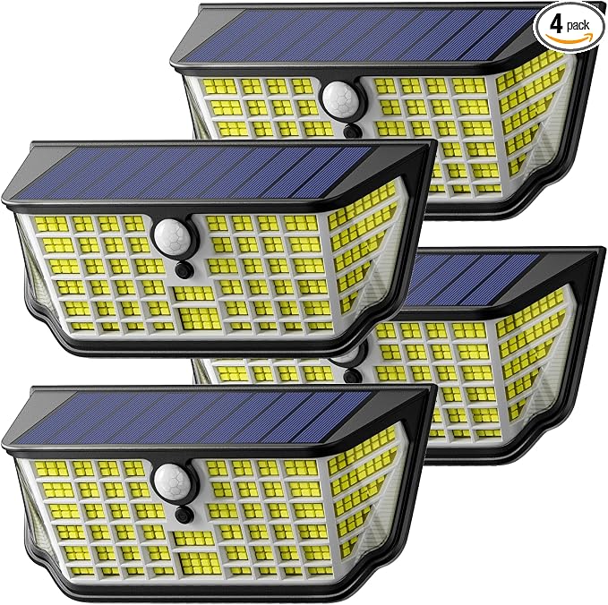 WdtPro Solar Lights Outdoor Waterproof, 300° Angle & 3 Lighting Modes Motion by WdtPro