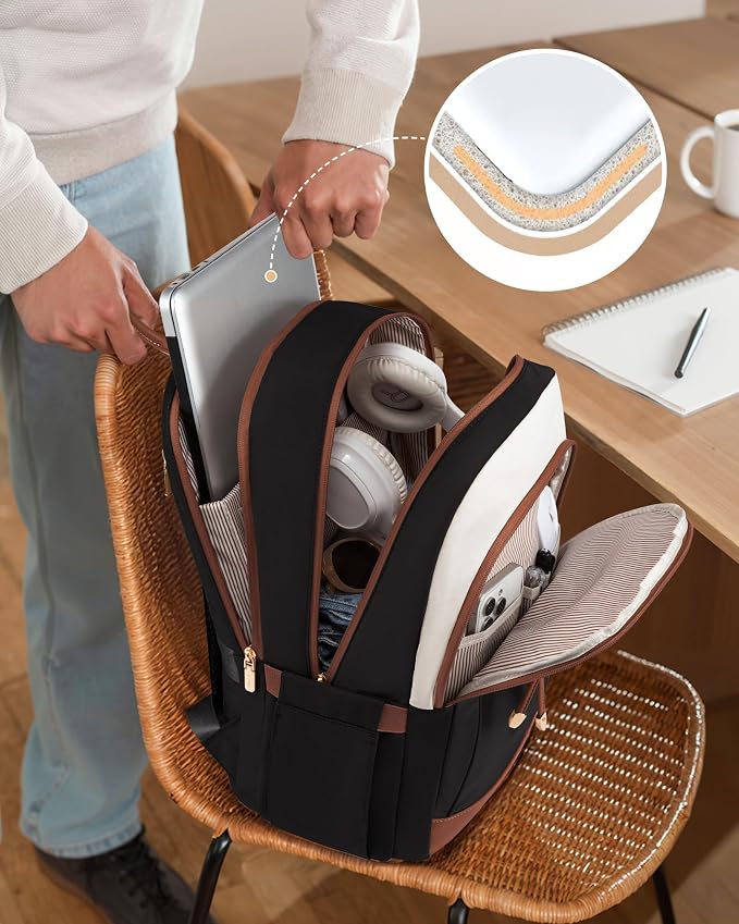 LOVEVOOK Travel Laptop Backpack Women, 15.6 Inch Anti Theft College Backpack - Image 5