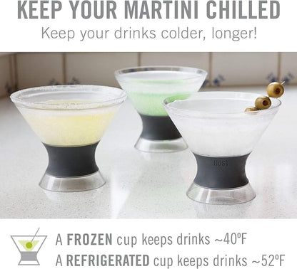 HOST Freeze Insulated Martini Cooling Cups, Plastic Freezer Gel Chiller Double - Image 4