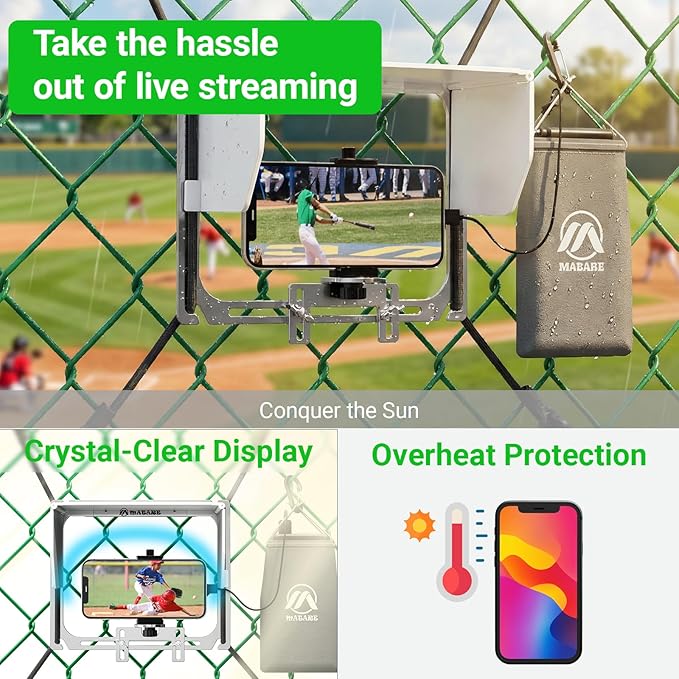 Cell Phone Fence Mount with Shade, Game Changer Mounting Kit, Gamechanger - Image 2