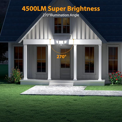 Onforu 4500LM Solar Lights Outdoor, 3 Heads Security Lights - Image 2