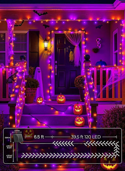 Brightown 4 Pack Solar Halloween String Lights, Total 184FT 480 LED Solar - Image 4