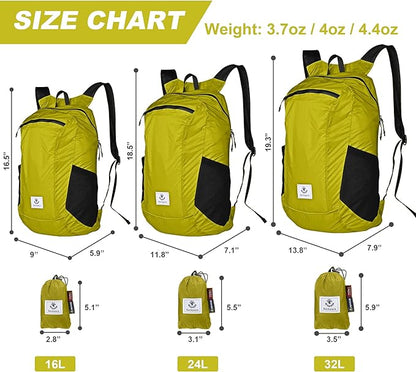 4Monster Hiking Daypack, Water Resistant Lightweight Packable Backpack - Image 3