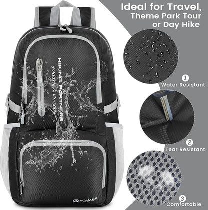 ZOMAKE Lightweight Packable Backpack, 35L Light Foldable Hiking Backpacks Water - Image 4