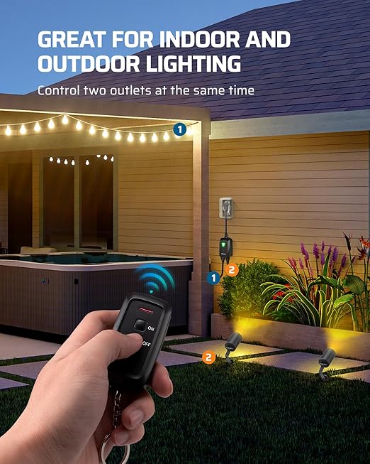 DEWENWILS Wireless Remote Control Outdoor Outlet - Image 4