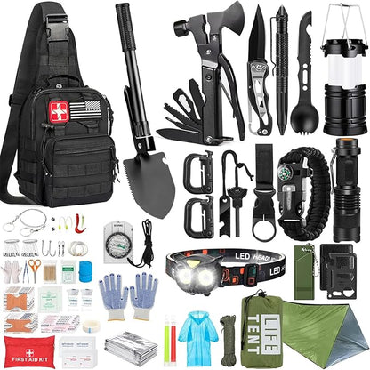 Survival Kit, Emergency Kit for Earthquake, Outdoor Adventure, Gifts for Men by ANJiME