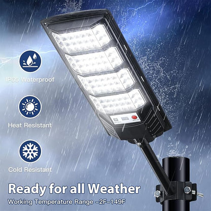 Yusist 4 Pack Solar Street Lights Outdoor Waterproof, 6500K LED Motion Sensor - Image 6