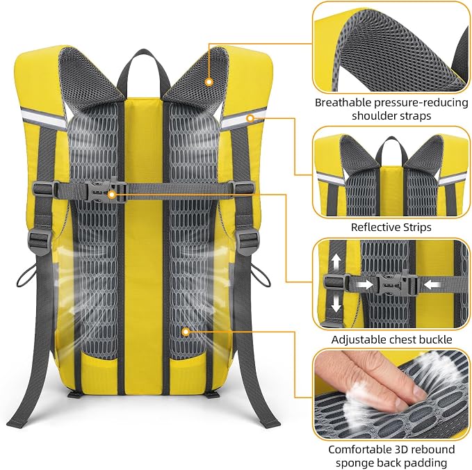 RealCool Hiking Backpack for Men Women, 20L Lightweight Waterproof Travel - Image 4
