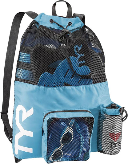 TYR Big Mesh Mummy Backpack for Swim, Gym and Workout Gear, 40-Liter Capacity by TYR
