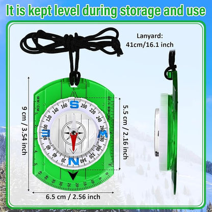 20 Pcs Acrylic Orienteering Compass Hiking Backpacking Survival Reliable - Image 2