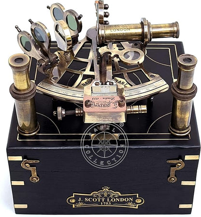 J. Scott London Brass Ship Sextant - Image 5