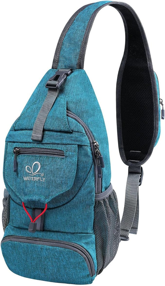 WATERFLY Packable Small Crossbody Sling Backpack Shoulder Chest Bag Daypack by Waterfly