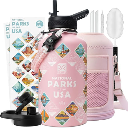 DYSANKY National Parks Water Bottle – 64 oz Insulated Stainless Steel Bottle by DYSANKY