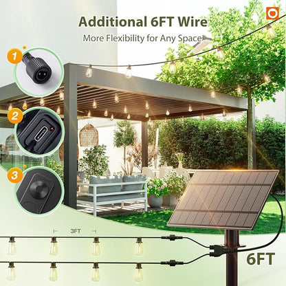 addlon 102 FT Solar String Lights Waterproof, Patio Light Solar Powered - Image 7