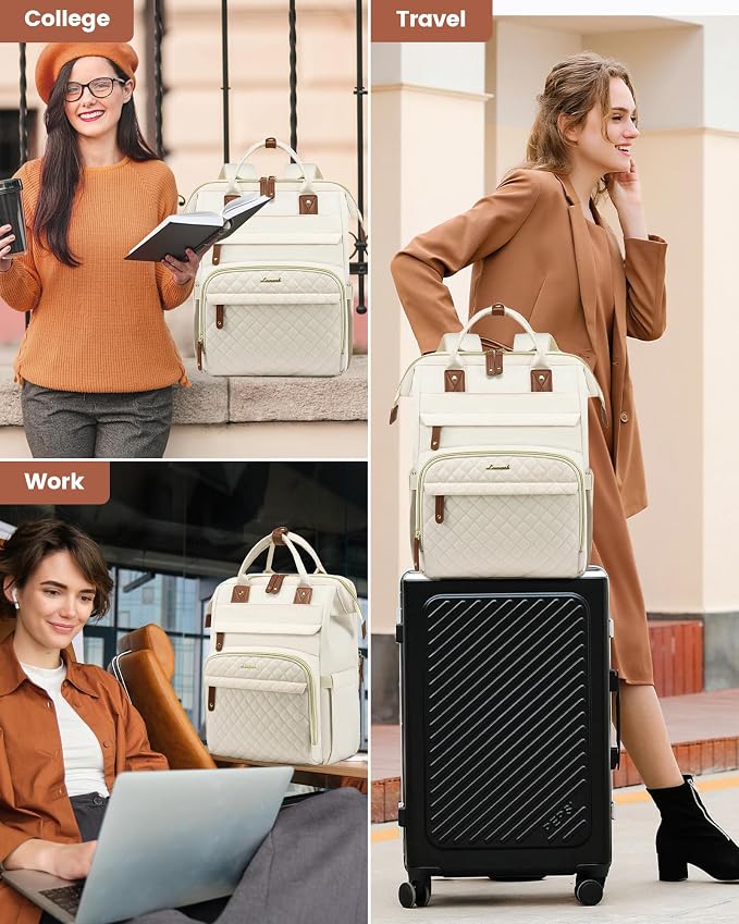 LOVEVOOK Laptop Backpack for Women, 15.6'' Waterproof Nurse Bag Teacher Work - Image 9