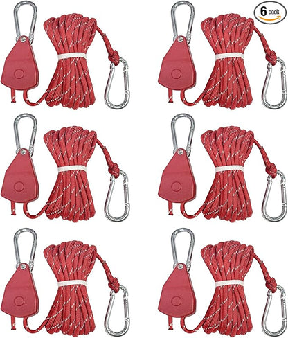 Longer 14ft Retractable Paracord Rope Tie Down Ratchet Strap Small Straps Mini by KOKKOYA