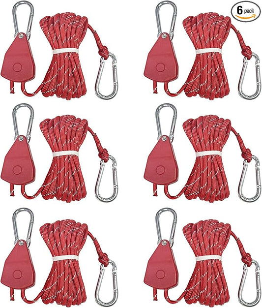 Longer 14ft Retractable Paracord Rope Tie Down Ratchet Strap Small Straps Mini by KOKKOYA