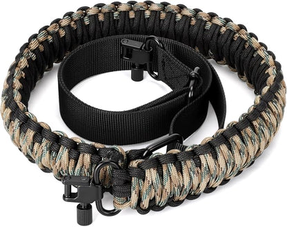 Double Braide 550LB Shotgun Sling 2 Point Paracord Rifle Sling, Non-Slip by FlipfitHoslimar