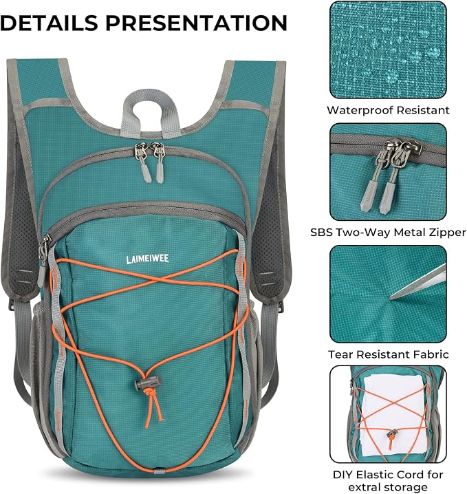 13L Small Hiking Backpack for Women Men, Lightweight Foldable Day pack - Image 5