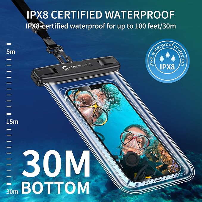 SYNCWIRE Waterproof Smartphone Pouch, IPX8 Touch Sensitive Waterproof Bag - Image 5