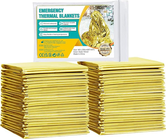 General Medi Emergency Blanket, Emergency Gold Foil Blanket– Perfect by GeneralMedi